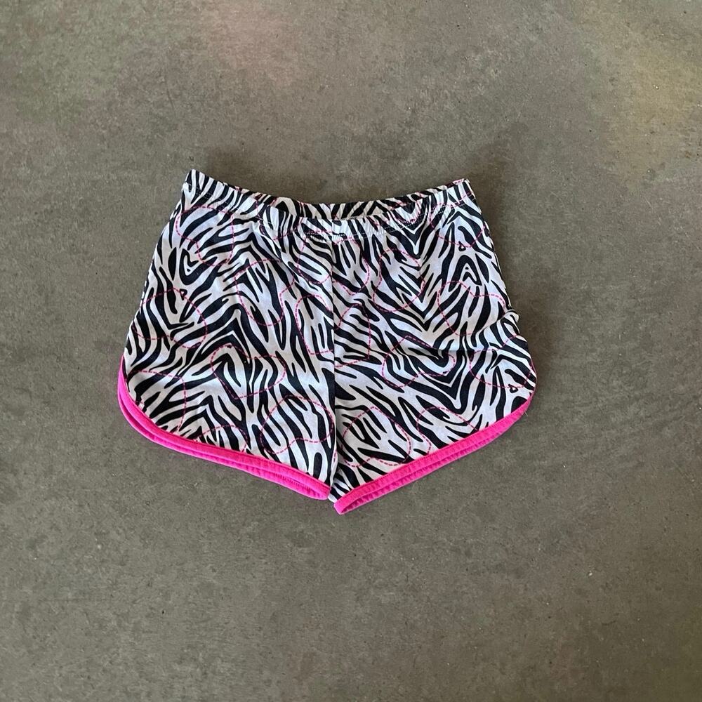 Vintage Cunty Zebra booty shorts size 10/12 or XS mcbling pink y2k
